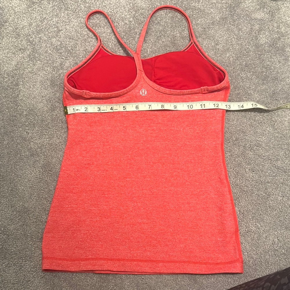 Lululemon Athletica Red Fitted Bustier Tank Top